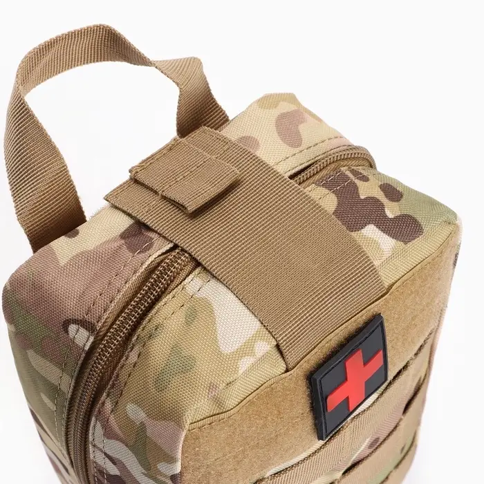 Аптечка тактическая-подсумок, отрывная, камуфляж мультикам, 15&times;20 см, бежевая