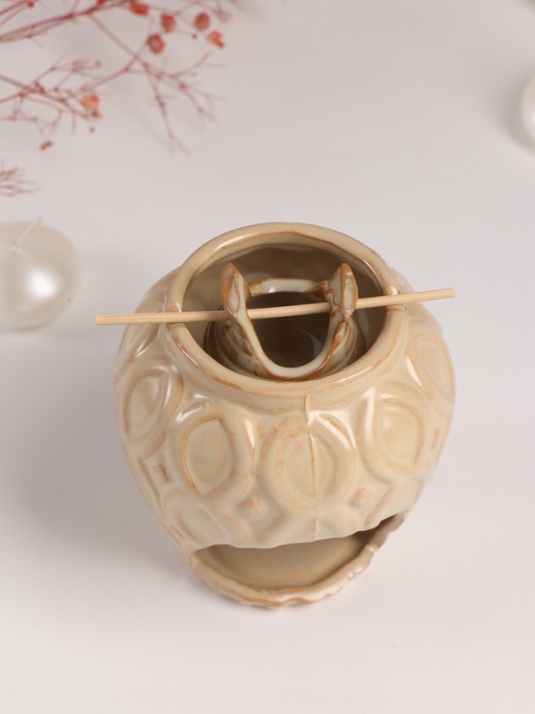 Аромалампа керамика Аромалампа керамика "Кувшин" бежевая 9х9х11 см