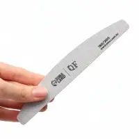 Пилка для ногтей, лодочка, 180/200 грит, 18 см, серая