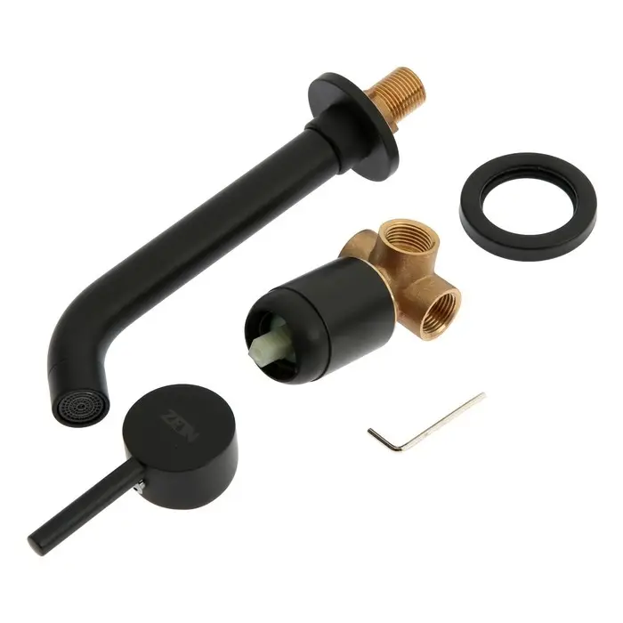 Смеситель для раковины ZEIN ZF-014, скрытого монтажа, картридж керамика 35 мм, латунь, черный