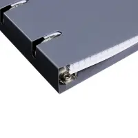 Тетрадь на кольцах Calligrata A5, 120 листов, в клетку, пластиковая обложка, блок офсет, серая