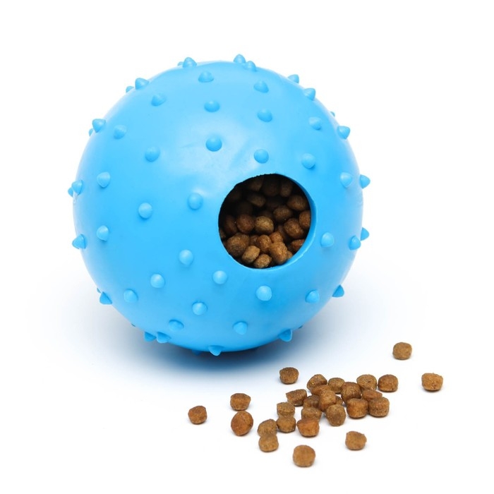 Мяч большой Мяч большой "Шипастый", TPR, 9,5 см, голубой