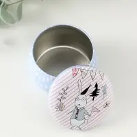 Шкатулка металл круглая "Нарисованные кролики" 7х7х5 см Шкатулка металл круглая "Нарисованные кролики" 7х7х5 см