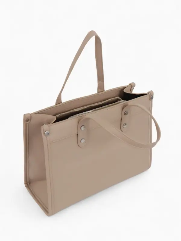 Сумка женская тоут TEXTURA на молнии, с кошельком, 30&times;10&times;24 см, бежевый