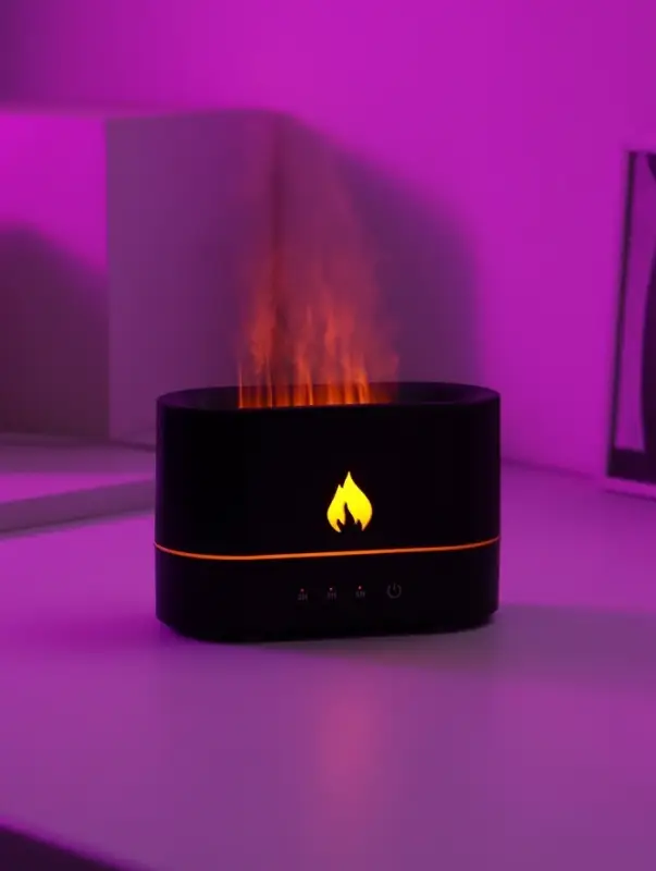 Увлажнитель воздуха LHU-15, ультразвуковой, 250 мл, эффект пламени, 4.5 Вт, 3 режима, подсветка, USB