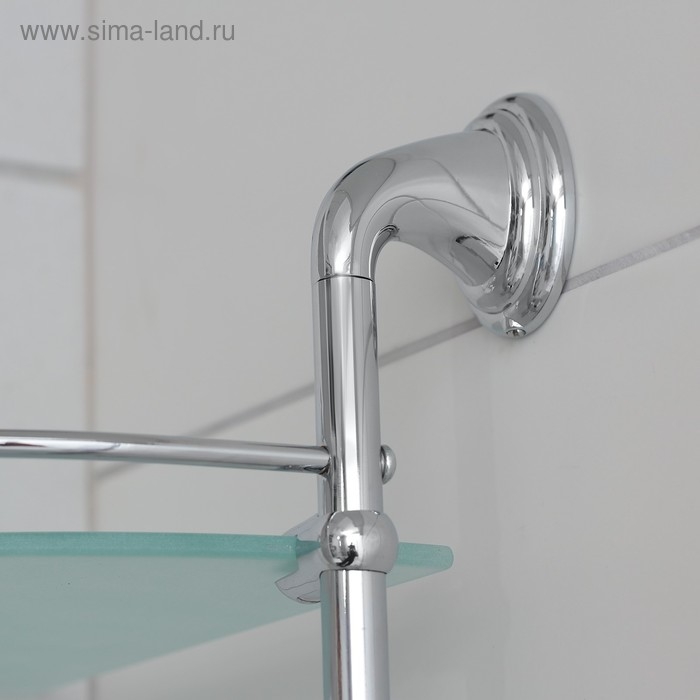 Полка угловая Accoona A11110-3, 3-х ярусная, стекло, цвет хром Полка угловая Accoona A11110-3, 3-х ярусная, стекло, цвет хром