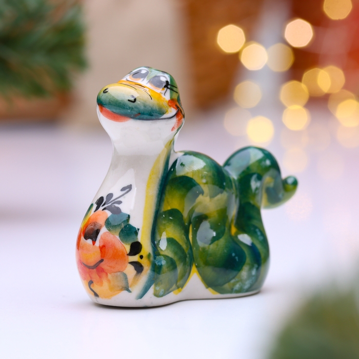 Сувенир символ года Сувенир символ года "Змея Чак", гжель, цвет