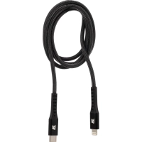 Кабель МОЩНОСТЬ, 1м, Type-C to Lightning,&nbsp; нейл, черный BT-JCBL-009/U210PD