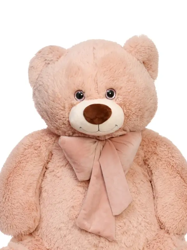 Мягкая игрушка "Медведь Пьер", цвет пудра, с бантом, 130 см МП/70/13