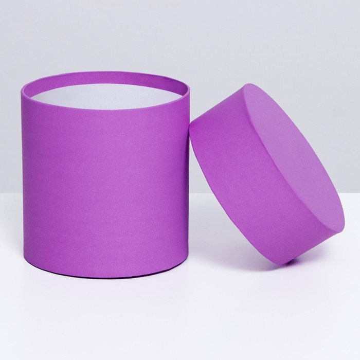 Шляпная коробка сирень, 10 х 10 см