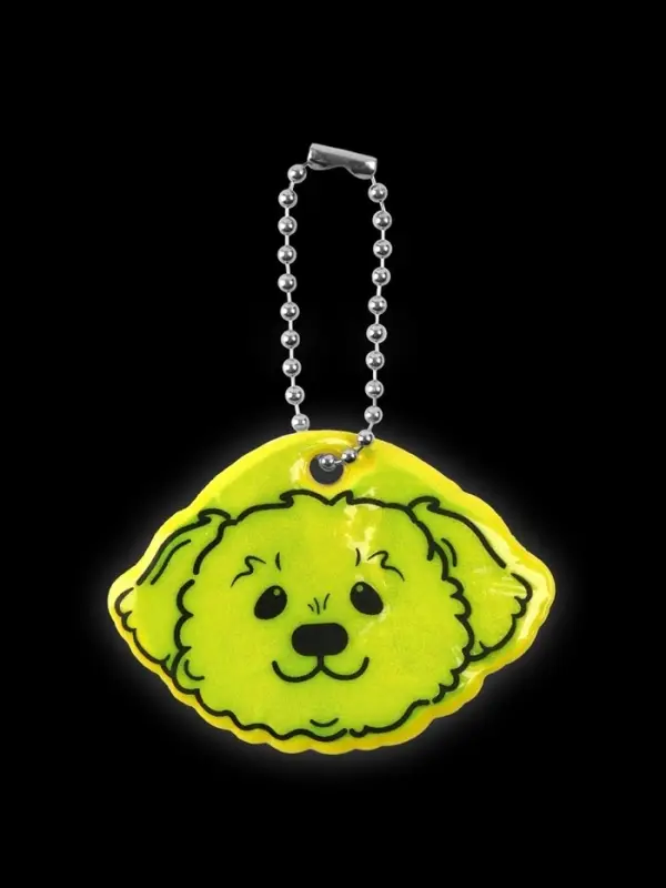 Светоотражающий элемент &laquo;Морда пуделя&raquo;, двусторонний, 6&times;4.3 см, МИКС