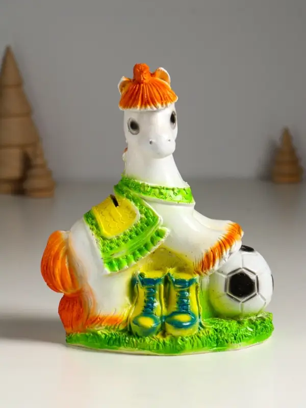 Копилка Копилка "Лошадь с мячом" 16,5х14х7,5 см, белый