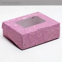 Кондитерская упаковка, коробка с ламинацией «Нежность», 10 х 8 х 3.5 см