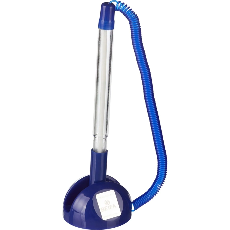 Ручка шариковая на подставке на липучке 8863 синяя