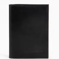 Обложка для автодокументов, натуральная кожа, гладкая, 10&times;1&times;13 см, чёрная