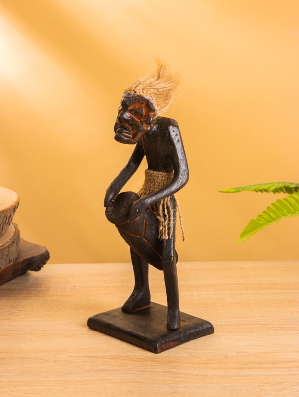 Сувенир Сувенир "Абориген барабанщик" дерево, 8х9х22 см