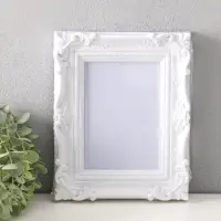 Фоторамка пластик 13х18 см "Узорная" белая 23,5х19 см