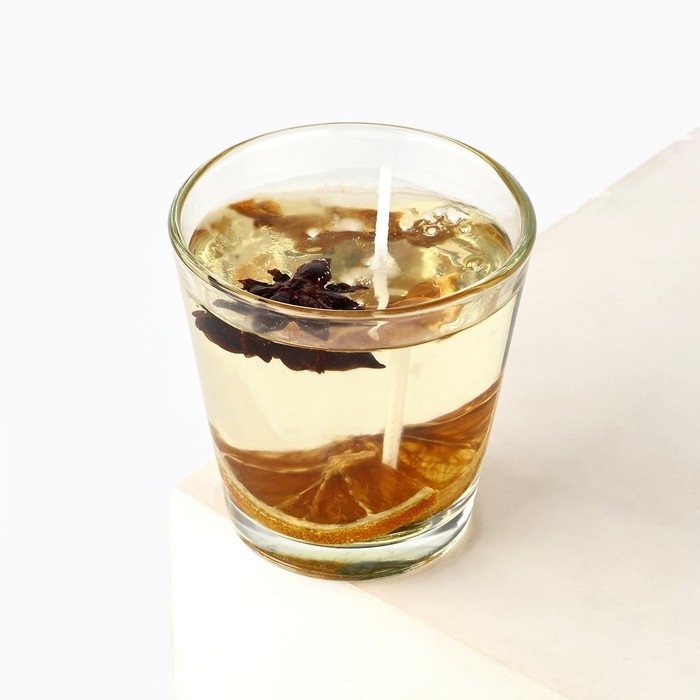 Новогодняя свеча гелевая в стакане с декором внутри «Новый год: Глинтвейн» 5 х 5 х 6 см Новогодняя свеча гелевая в стакане с декором внутри «Новый год: Глинтвейн» 5 х 5 х 6 см