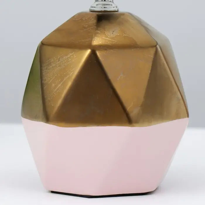 Лампа настольная RISALUX &laquo;Румби&raquo;, E14, 40 Вт, золотистая, 20&times;20&times;29 см