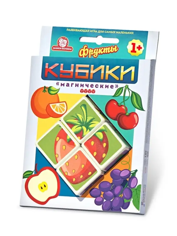 Кубики магнитные Татой &laquo;Фрукты&raquo;