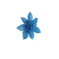 Ёлочные игрушки 6 шт. &laquo;Зимнее волшебство. Цветы пышные - блеск&raquo; пластик, 5&times;5 см, МИКС