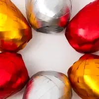 Лента упаковочная матовый металлик, МИКС, 0.5 см &times; 10 м