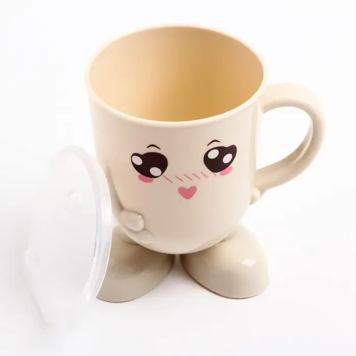 Кружка детская с крышкой Крошка Я, 270 мл., цвет и рисунок МИКС