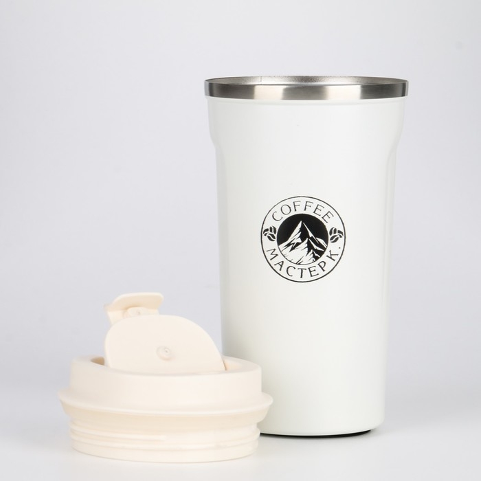 Термокружка, 500 мл, Original "Мастер К. Coffee", сохраняет тепло 10 ч, белая