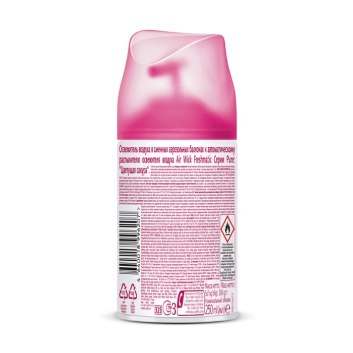 Сменный баллон Airwick Freshmatic Сменный баллон Airwick Freshmatic "Розовая магнолия и цветущая вишня", 250 мл
