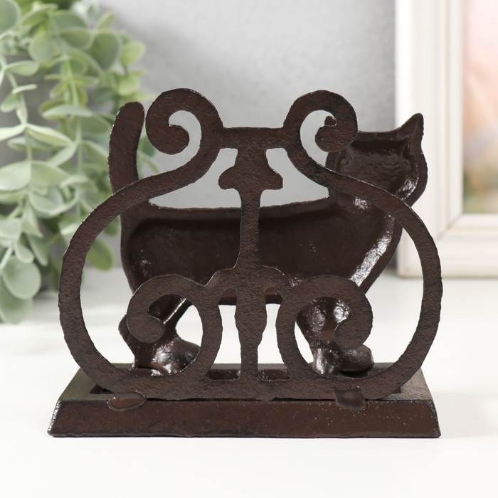 Сувенир чугун подставка Сувенир чугун подставка "Кот" 13,2х6,4х11,5 см