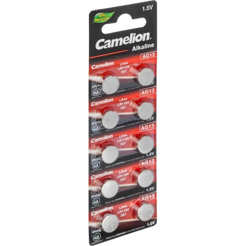 Батарейка Camelion AG13 &nbsp;BL-10 Mercury Free 357A/LR44/A76 д/часов 10шт/уп