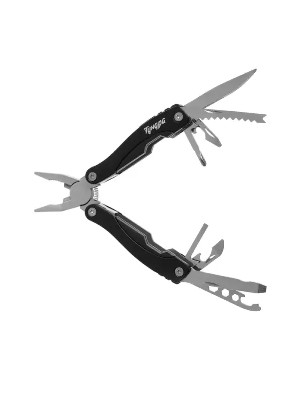 Мультитул 9в1 в чехле, рукоять черная, 9&times;3.5&times;2.5 см