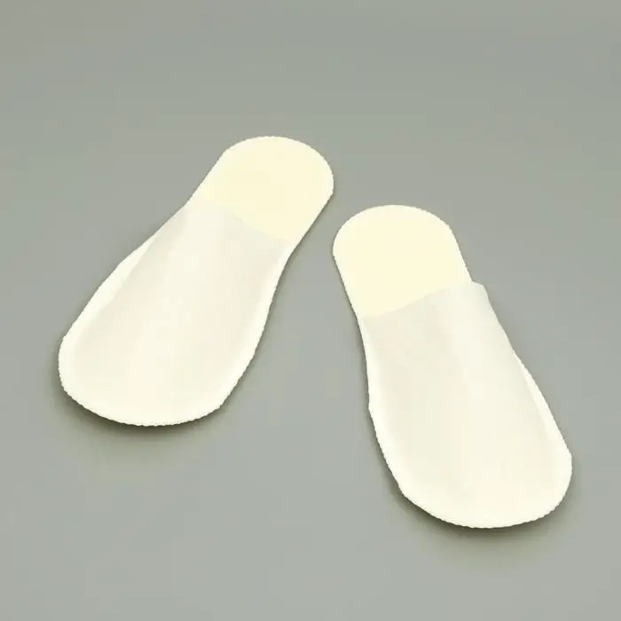 Одноразовые тапочки, Стандарт Лайт, молочные / белые, с закрытым мысом, 42 р. Одноразовые тапочки, Стандарт Лайт, молочные / белые, с закрытым мысом, 42 р.