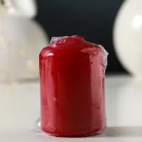 Свеча-цилиндр 4х6 см, 70 гр, бордовый Свеча-цилиндр 4х6 см, 70 гр, бордовый