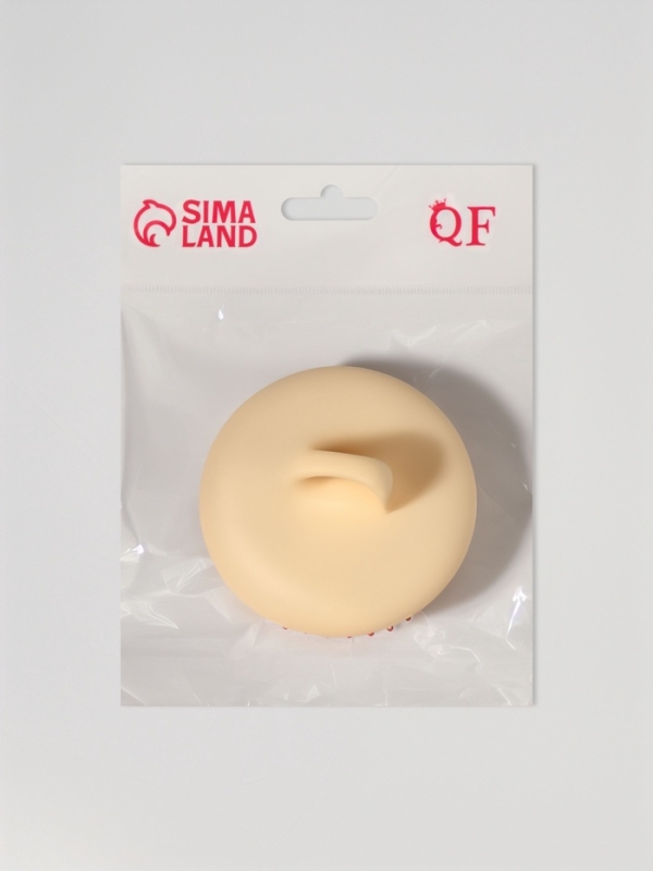 Расческа массажная компактная 8*6,5см пластик/резина пакет QF