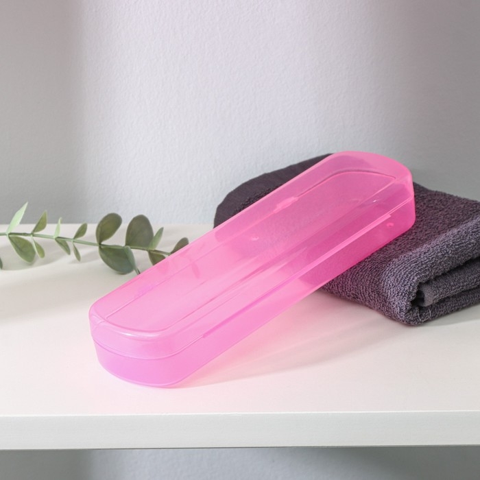 Футляр для зубной щётки и пасты, 21×6×3 см, цвет МИКС