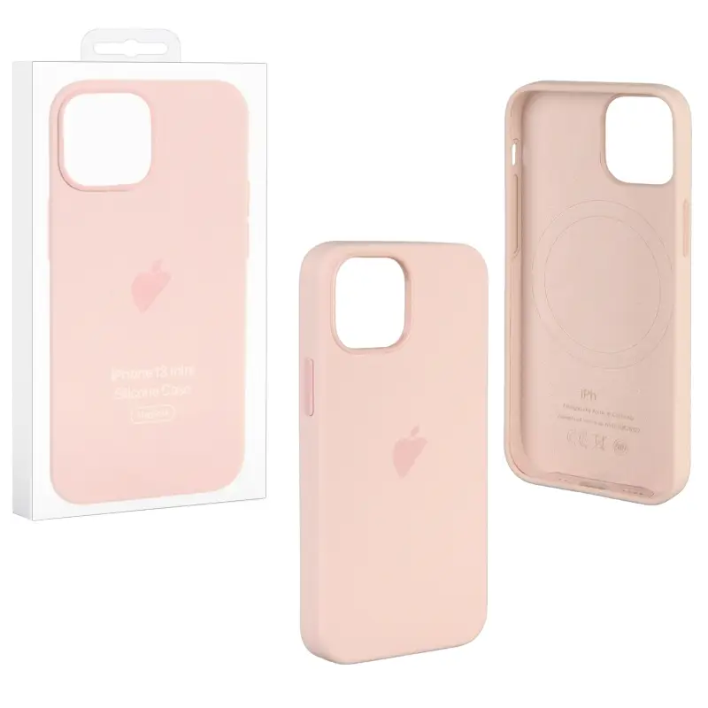 Чехол iPh 13 Mini Silicon Case 100% ORG Ghalk Pink (MagSafe + анимация NFC) c LOGO Чехол iPh 13 Mini Silicon Case 100% ORG Ghalk Pink (MagSafe + анимация NFC) c LOGO