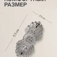 Зажим для кардигана &laquo;Перья&raquo;, белый в серебре
