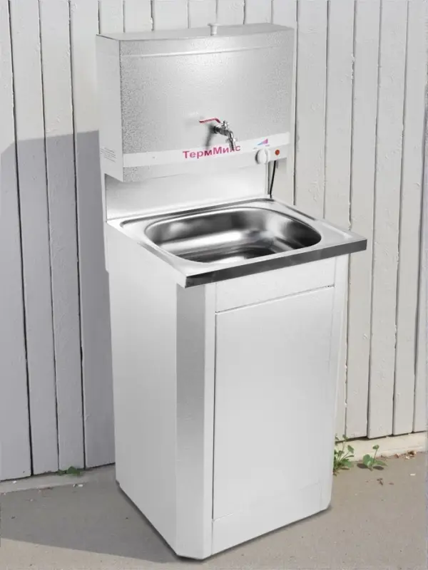 Умывальник &laquo;ТермМикс&raquo;, с ЭВН, нержавеющая мойка, 1250 Вт, 17 л, цвет белое серебро