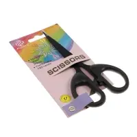 Ножницы канцелярские 14см, черные, длина лезвия 8,7см