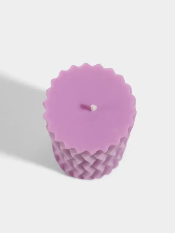 Свеча &laquo;Волны&raquo;, 6&times;6&times;12 см, соевый воск, МИКС