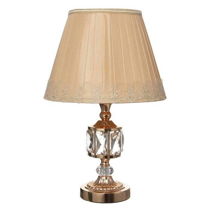 Лампа настольная "Энтузиазм" 1x60Вт E27 золото низ подсветка 26х26х46 см RISALUX