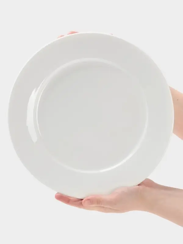 Тарелка Hanna Kn&ouml;vell, d=28 см, с бортом, фарфор, белая