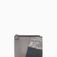 Кошелёк женский на кнопке, 11.5&times;2&times;9 см, комбинированный, серый