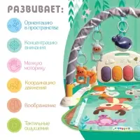 Развивающий музыкальный коврик ZABIAKA, звуковые и световые эффекты