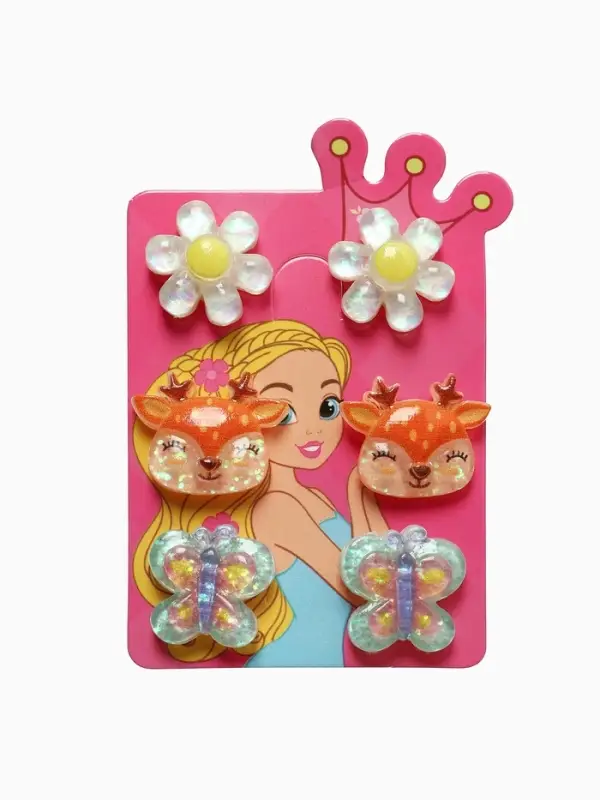 Серьги-клипсы детские на магните Выбражулька &laquo;Ассорти&raquo;, 3 пары