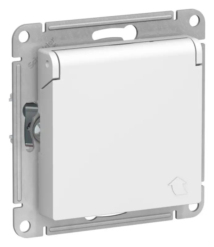 ATLASDESIGN РОЗЕТКА с заземл. со шторками с крышкой, 16А, IP20, механизм, ЛОТОС