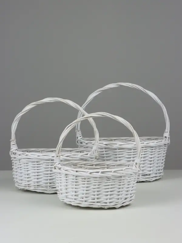 Набор корзин (ива), 37х30 H15 HH35 b31х25, 31х26 H13 HH30 b26х21, 26х22 H12 HH26,3 шт., бел.