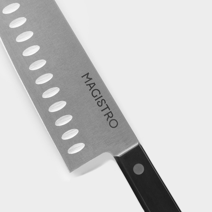 Нож кухонный сантоку Hinshitsu, нержавеющая сталь, 17,8 см, чёрный Нож кухонный сантоку Hinshitsu, нержавеющая сталь, 17,8 см, чёрный