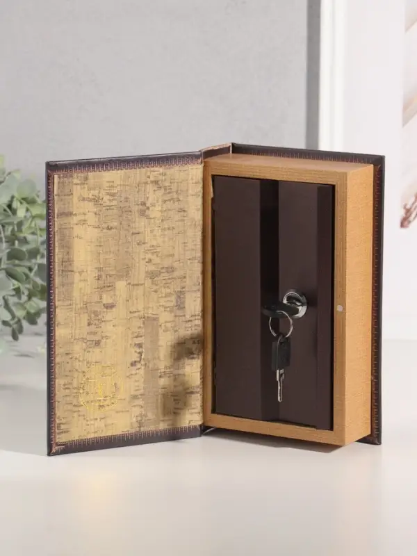 Шкатулка книга - сейф &laquo;Открытие нового мира&raquo;, дерево, искусственная кожа, 21&times;13&times;5 см